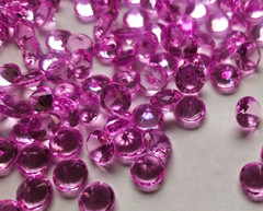 CraftbuddyUS 300 pcs x 10mm Cerise Diamond Crystal Acrylic Gems