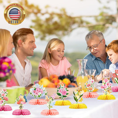 Spring Party Decorations 9 Pcs Butterfly Table Centerpieces, Flower Butterfly Bi