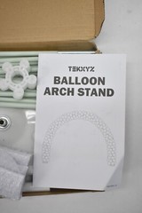 Tekxyz Balloon Arch Stand Kit Adjustable Frame White Kit 3m Wide x 2.2m High