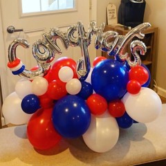 Red White and Blue Balloons, 67pcs 12 Inch Red White and Royal Blue Balloon 4t