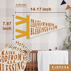 Christian Nursery Wall Decor, Praise God from Whom All Blessings Flow Christi…