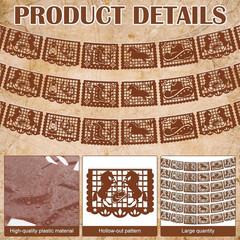 Western Cowboy Papel Picado Banners (6 Packs, 6 X 19.69 Ft, Plastic) Fiesta Part