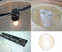 BULK PACK (6) 20″ White Round Paper Lanterns, Even Ribbing, Hanging Decoration