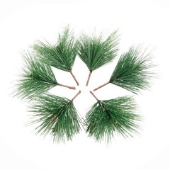 Yetaha 10PCS Artificial Pine Needle Branches, Fake Greenery Light Green