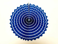 12 Red White Blue Paper Hanging Fans Decoration Wedding Events Party Baby Shower