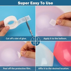 Balloon Arch Strip Kit for Garland, 32.8 Feet Balloon Tape Strips and 200 Glue
