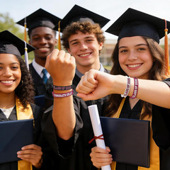 Graduation Wristband Silicone Bracelets – Class of 2026 Party Favors, 30 Pack
