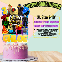 FREE CUSTUM FORSAKEN BLOX Cake cupcake toppers Party Supplies decoration