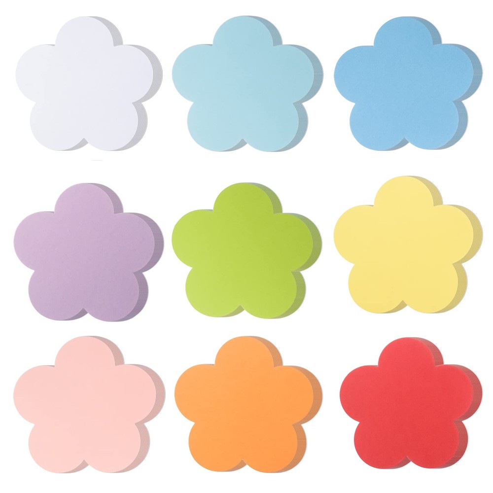 Large Flower Paper Cutouts Assorted Colors Classroom Board 6 Inch 72 PCS