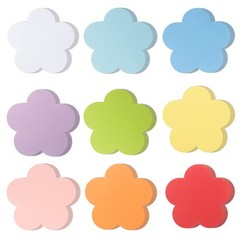 Large Flower Paper Cutouts Assorted Colors Classroom Board 6 Inch 72 PCS