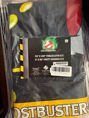 Spirit Halloween Ghostbusters Party Pack PVC Tablecloth Logo Flag Banner Decor