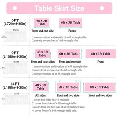 9ft Pink and Blue Gender Reveal Table Skirt for Baby Shower Boy or Girl Tulle…