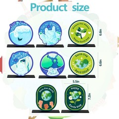 8Pcs Earth Day Cute Tiered Tray Decoration Centerpieces Environmental Protect…