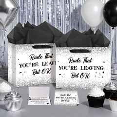 Farewell Going Away Party Decorations,Rude That You’Re Leaving but Ok Gift Bags