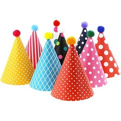 Mini Kids Birthday Party Hats, Assorted, DIY Assembly Required