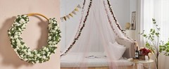8 Pcs x 8.2 ft Flower Garland Artificial Rose Vine Flowers with Green Leaves