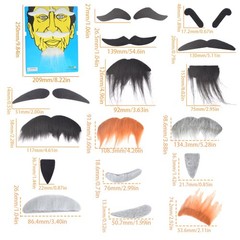 7 Sets Fake Beards with Eyebrows Funny False Mustache Stick on Fake Whiskers …