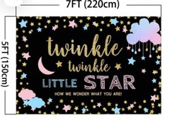 Mocsicka Backdrop Twinkle Star Gender Reveal