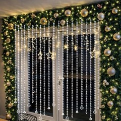24 Pcs 39″ Clear Acrylic Crystal Garland Strands Beaded Chain for Wedding Decor