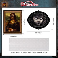Halloween Party Decorations 12 Pieces Disposable Haunted Pictures Gothic Manor