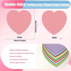 360 Pcs Heart Cutouts Paper Hearts Heart Shape Cut-Outs Assorted Color Paper …