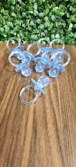 20 Ct 2.5″ Acrylic Baby Pacifiers BLUE Great For Baby Shower Keepsake, Decor,…