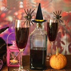 mini witch hats Witch Hat Wine Bottle Toppers Halloween Party Supplies