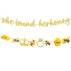 She Found Her Honey Banners Decor, 2PCS Honey Bride to Bee Bridal Shower Part…