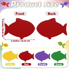 48 Pcs Large Foam Fish Cutouts 6 Inch Colorful Fish Shapes Classroom Bulletin…