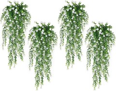8pcs Artificial Plant Fake Eucalyptus Leaf Hanging Flowe Vine Garden Home Decor