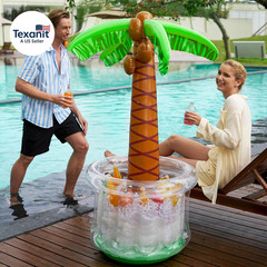 60″ Inflatable Palm Tree Cooler, Beach Theme Decor, Pool Party Decorations, Luau