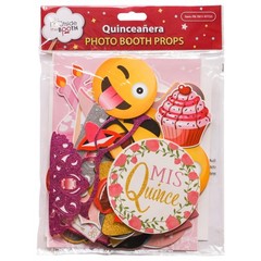 Quinceanera Photo Booth Props – 41-pc Photobooth Kit with 8 x 10-Inch Sign, 6…
