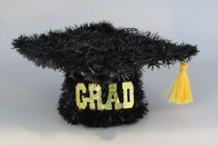Graduation Cap Party Decoration 5″ Hanging or Tabletop Mini 3D Tinsel & Plastic