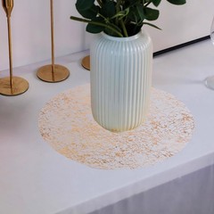 100 Pcs Disposable Placemats Set, 13 Inch Round Random Lines Table Doilies Pa…