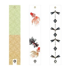 Nambu Tekki Wind Chime Tanzaku Paper Wind Catcher Komon Pattern 3 Pieces Japan