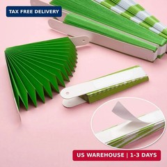 ONUPGO Paper Hanging Ornament – 12PCS Green Fiesta Paper Fans, Vibrant Colors fo