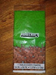 MINECRAFT Gamer Birthday Party Plastic TABLE COVER 54” x 84” MOJANG