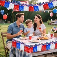 6 Pcs 4th of July Parade Car Decorations Kit Patriotic Parade Float Golf Cart…