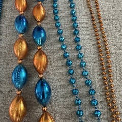 mardi gras beads Miami Dolphins Colors