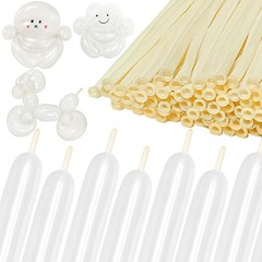 260 Clear Long Balloons for Animals, Thickening Skinny Latex Twisting 100pcs