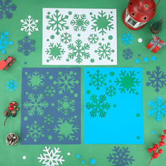 288 PCS Snowflake Paper Cutouts Winter Snowflake Shape Paper Cut Outs Card Stock