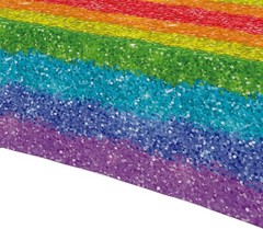 3-Pcs Rainbow Tablecloth Set 55×86 in Glitter for Birthday & Pride Celebrations