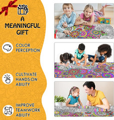 Giant Coloring Poster, Large Wall Coloring Tablecloth for Kids, Drawing Flower P
