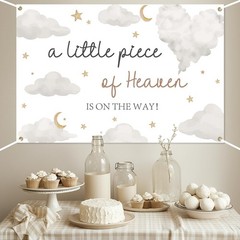 Cloud Theme Baby Shower Backdrop – A Little Piece of Heaven Decorations 5x3ft