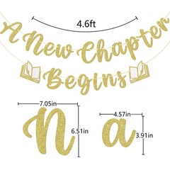 A New Chapter Begins Banner, Book Themed Baby Shower Decorations, Reading The…