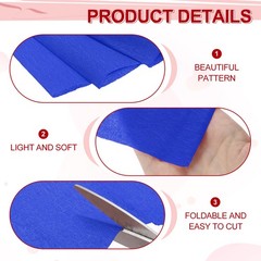2pcs Crepe Paper Roll Crepe Paper Decor 3.3ft Long 20 Inch Wide Dark Blue,
