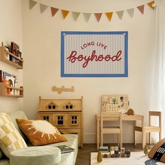 Long Live Boyhood Banner, Boy Nursery Decor, Canvas Banner Wall Hanging Flag …