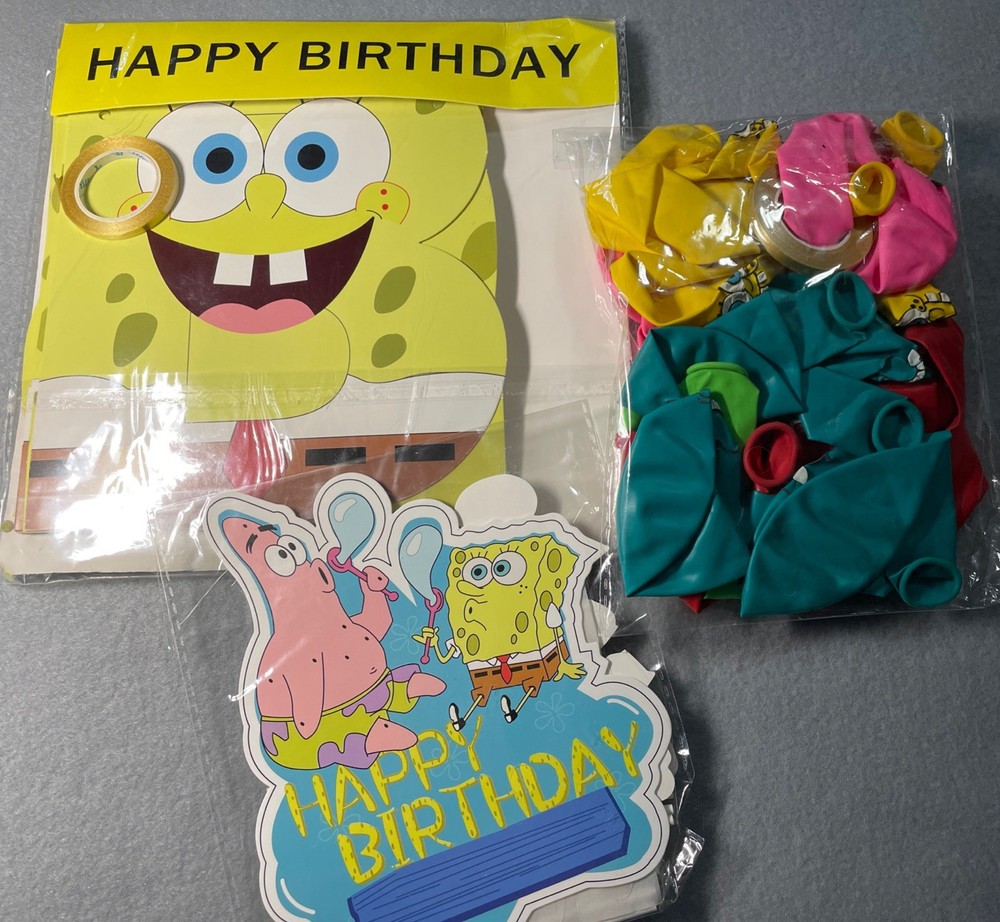 SpongeBob SquarePants Happy Birthday Party Decoration Set