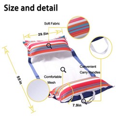 Fabric Pool Hammock Floats, XL, 2Pack Inflatable Water Hammocks Floaties 4-in…