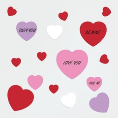 240 PCS Heart Paper Cutouts Valentine Crafts Classroom Decor Assorted Sizes